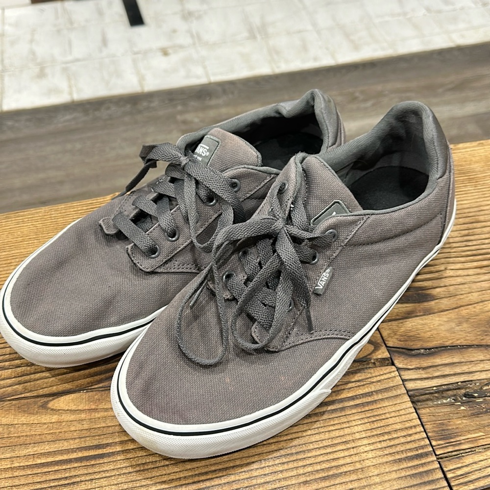 Vans gray and white shoes. Size 12